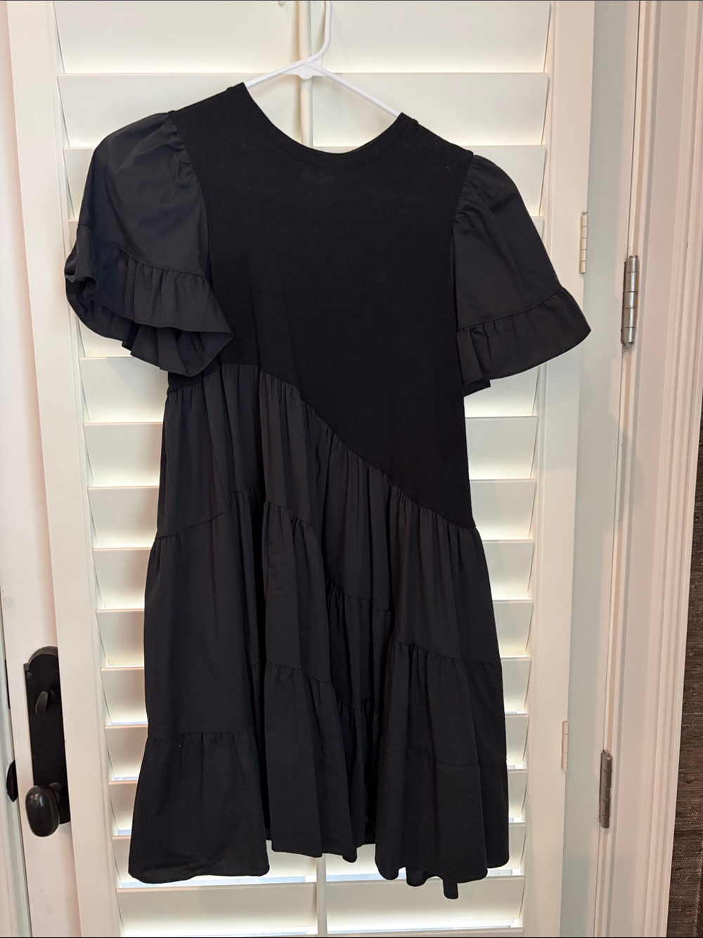 cinq à sept Black mini dress with Subtle Sheer Texture XS